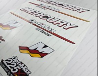 Mercury Racing 225XS Optimax 3.2 Stroker 2006-2012 Outboard Decal Kit